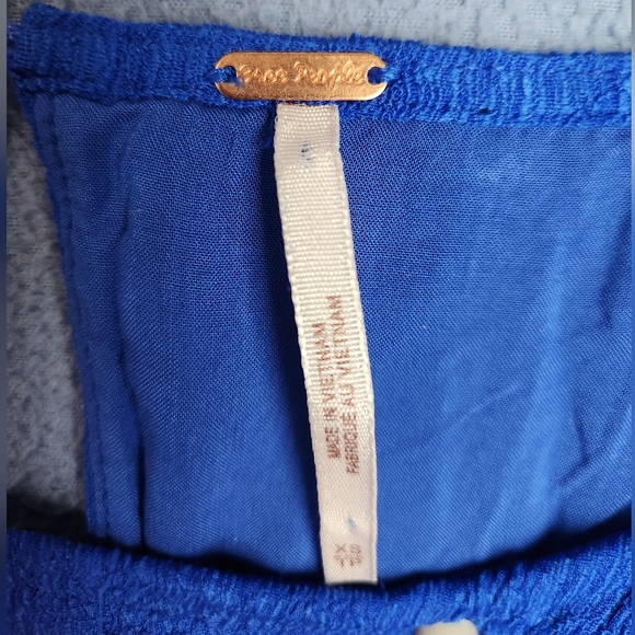 Free People Blue Crop Top - Picture 4 of 6
